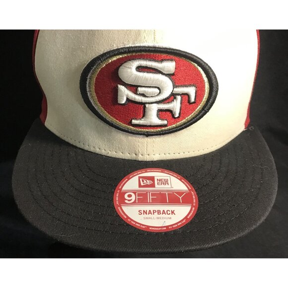 San Francisco 49ers Hat New Era 9Fifty Snapback Cap NFL Size Sm-Med Red & Black - Picture 2 of 10